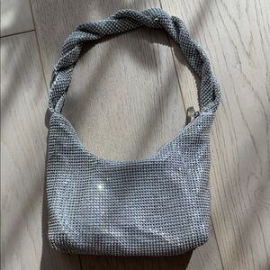 Silver Crystal Shoulder Bag